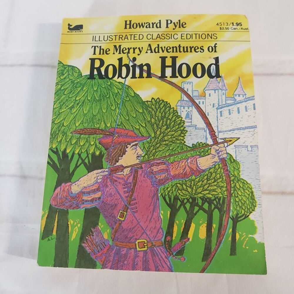 Vtg Illustrated Classic The Merry Adventures of Robin Hood PB Adapted Mini Book